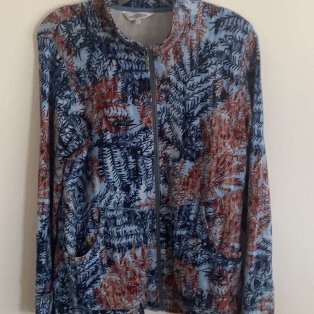 Northern Reflections Blue and Red Bomber Jacket vintage